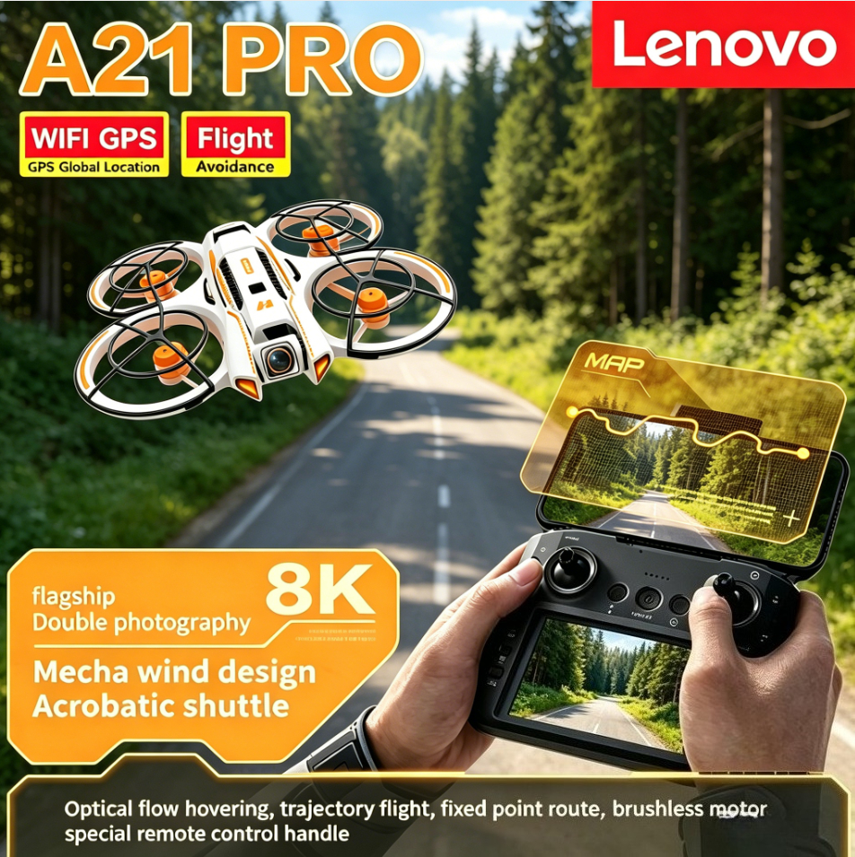 レノボ A21Pro ドローンプロの航空写真リモートコントロール航空機 5 グラム HD 8 18K GPS カメラ Quadcopter おもちゃ UAV 2026 新