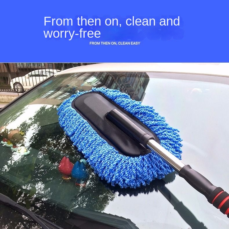 マイクロファイバー洗車ブラシモップキット、ロングハンドル付きミットスポンジカークリーニング用品キットダスター洗浄車ツールAccessori