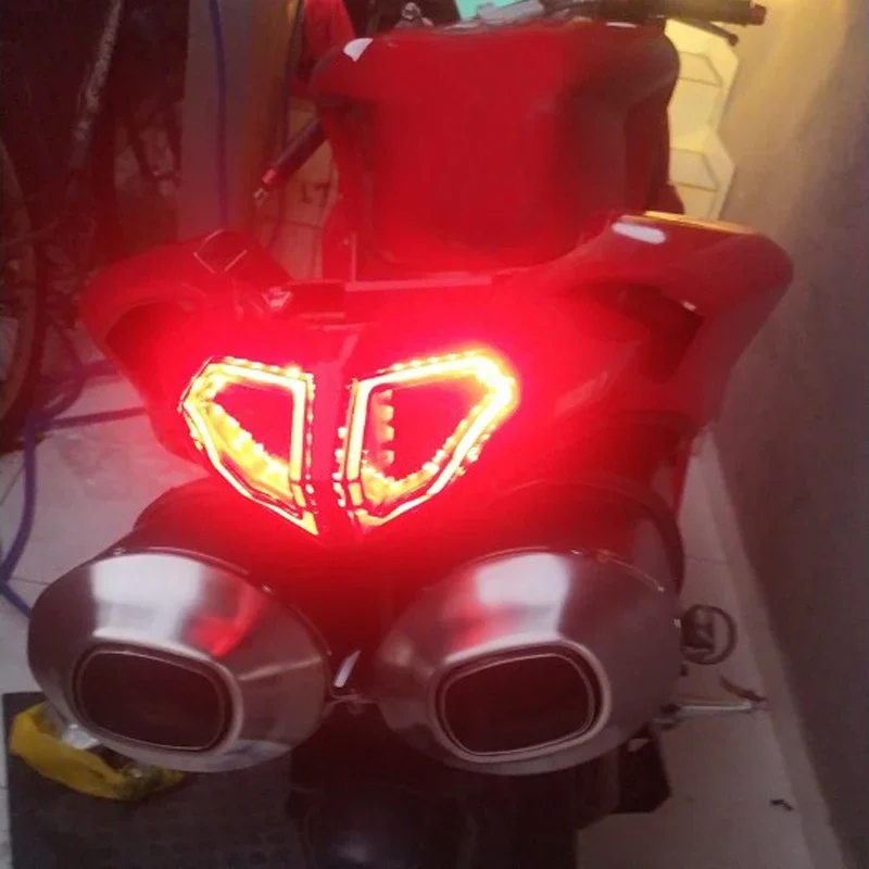 QMSTART レーシング Led 統合テールライトリアブレーキターンシグナルライトドゥカティスーパーバイク 1098 1198 S R SP / 848 EVO 52510323A