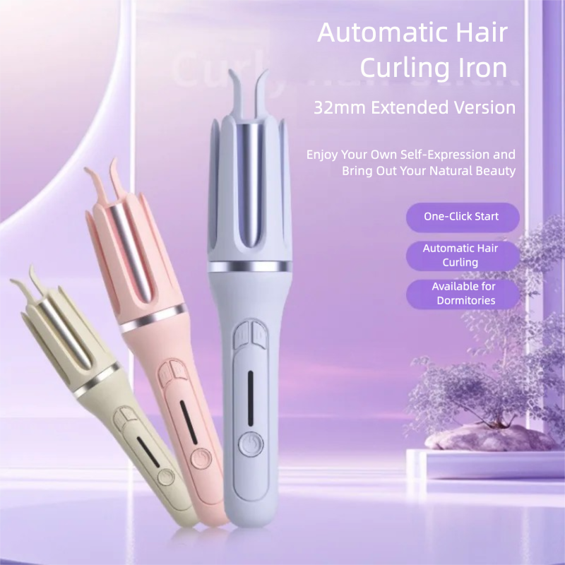 32 ミリメートル自動ヘアアイロンエッグロールリボンカーラーウェーブのかかった髪熱保護アンチダメージ電気ヘアスタイラーサロンホーム