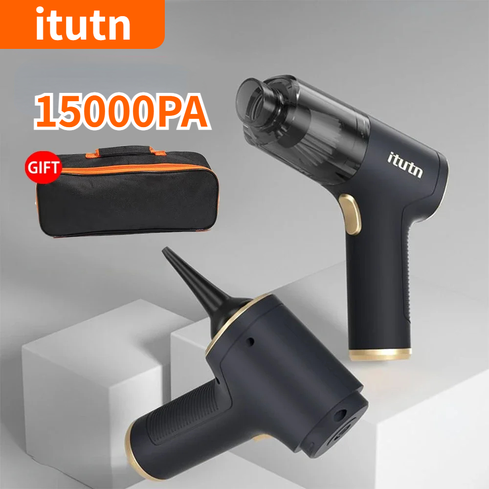 ITUTN ポータブル車用掃除機 4 in 1 ワイヤレス強力なハンドヘルドミニ掃除機家電高吸引 120 ワット