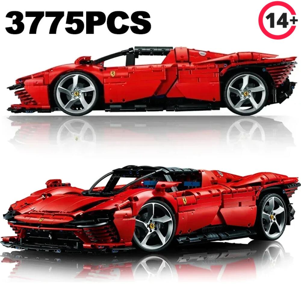 新 2026 テクニカルフィットスーパーカー Ferraried ビルディングブロックレンガスポーツカー車両ハイパーカー組み立てるモデルレンガのおもちゃ大人のため