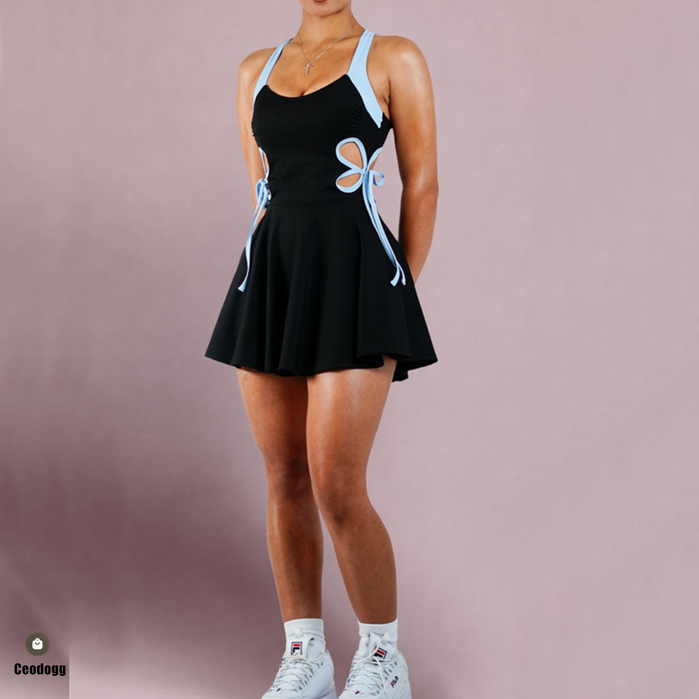 2026 パッド女性テニスヨガセットワンピースドレススポーツゴルフバドミントンスコート抗ショーツジャージアクティブウェア XP61