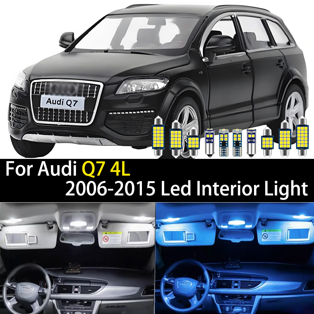 アウディ Q7 4L 2006 2007 2008 2009 2010 2011 2012 2013 2014 2015 Canbus LED 車のインテリアライトランプ自動屋内電球アクセサリー