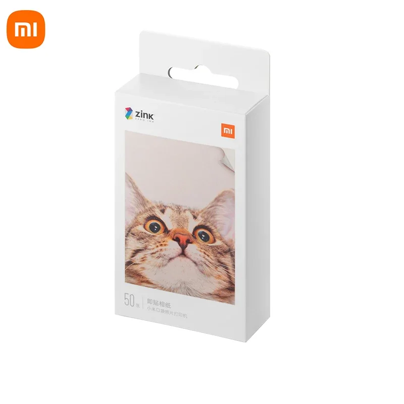 オリジナル Xiaomi ジンクポケットプリンター用紙自己粘着フォトプリント 50 枚シート Xiaomi 3 インチミニポケットフォトプリンター