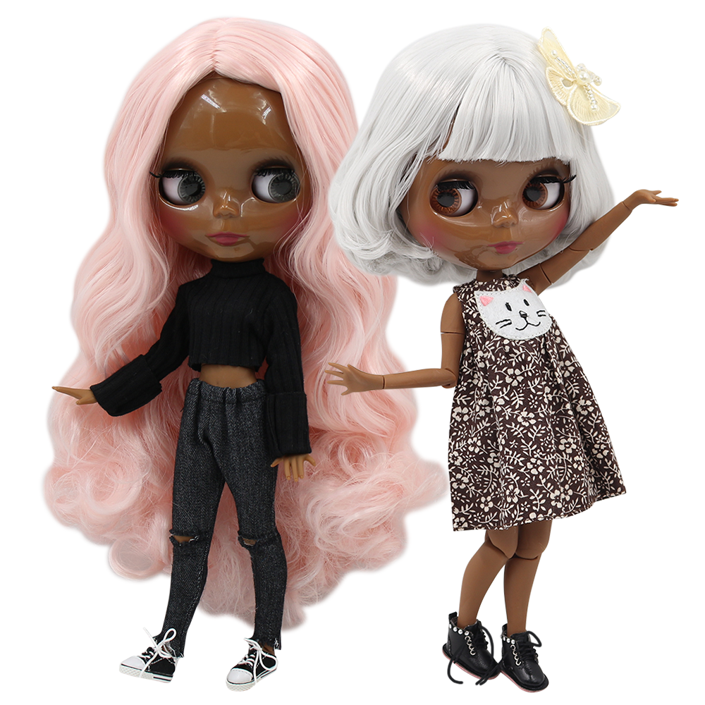 ICY DBS ブライス人形おもちゃブライス人形ジョイントボディスーパーブラックスキン bjd 30 センチメートル人形 diy カスタム人形アニメ女の子