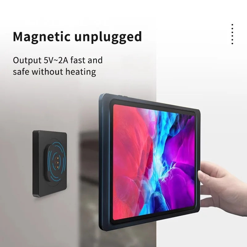 磁気タブレットウォールマウント iPad 充電器フレームホルダーマウントワイヤレス充電ソケットブラケットサムスン Android ユニバーサル