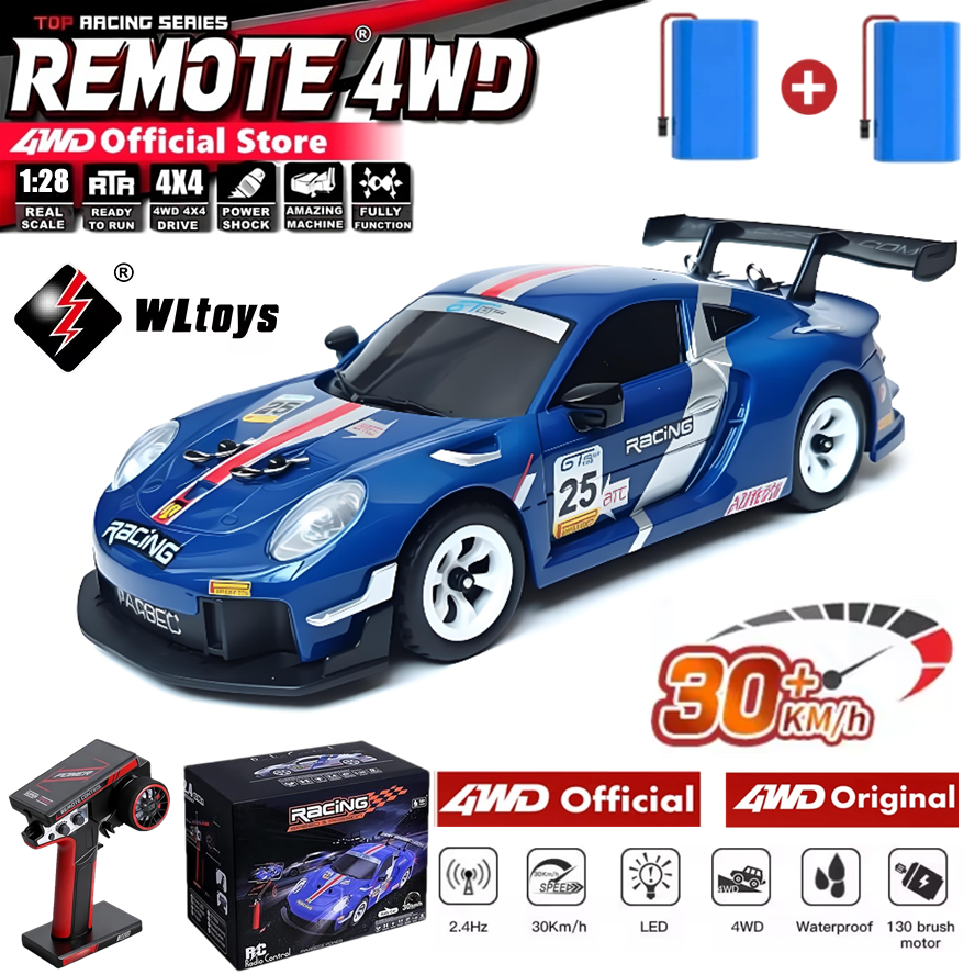 WLtoys 284019 A 284191 4WD RC カー LED ライト付きリモコンドリフトレーシングカーオフロード 4X4 トラック 30KM/H 高速車両