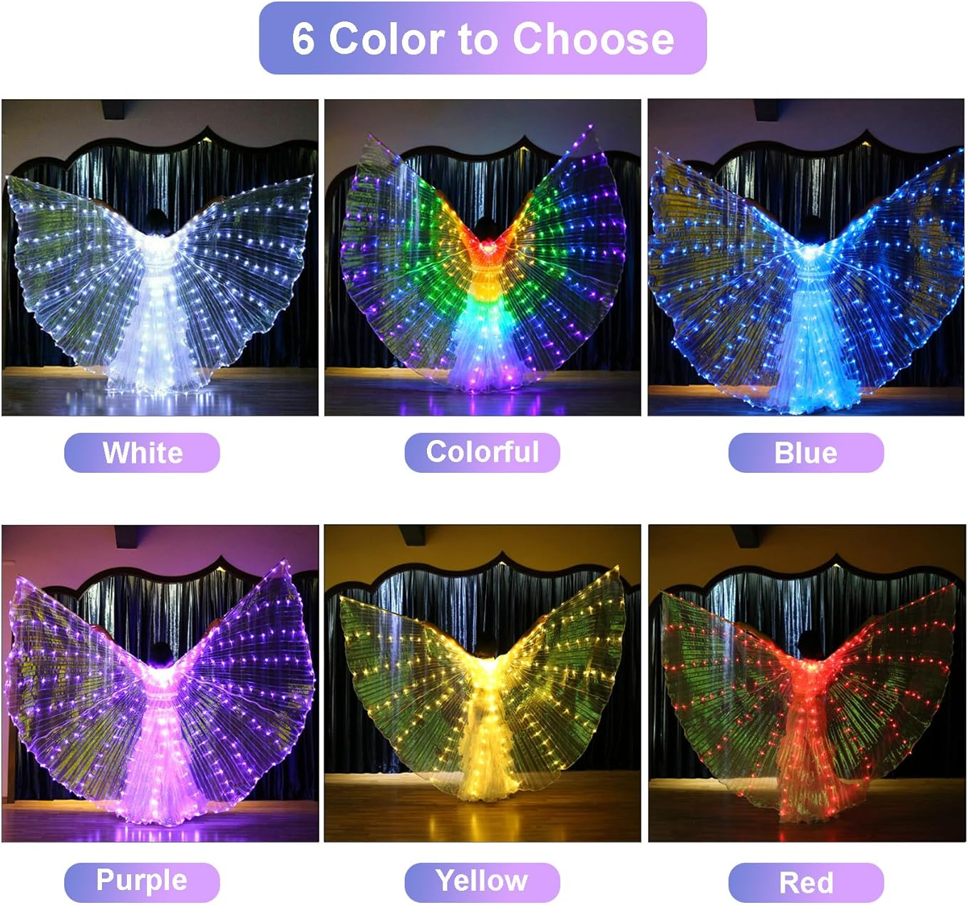 LED 翼マント大人子供衣装サーカス Led ライト発光衣装パーティーショー Led イシス翼パフォーマンスベリーダンスウェア