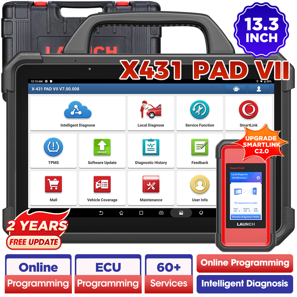 LAUNCH X431 PADVII エリート車診断ツール PAD7 PAD VII J2534 Smartlink 自動車スキャナ自動診断オンラインプログラミング