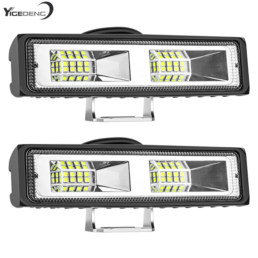 YIGEDENG-1/2/4 個 48 ワット 16LED 車のワークライト DRL スポットライト高輝度防水自動オフロード SUV トラックヘッドライト DC 9-80 V