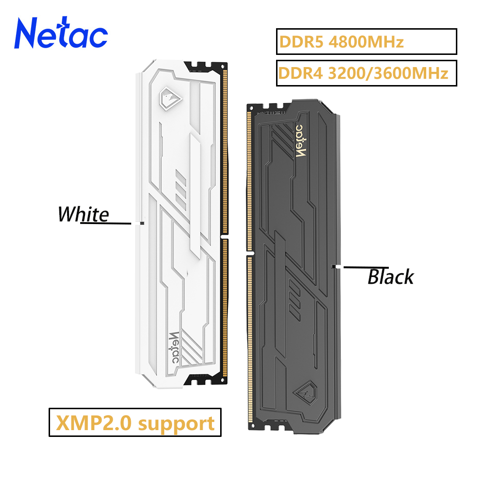 Netac Shadow III DDR4 8G 16G 8Gx2 16Gx2 メモリ RAM DDR4 3200MHz 3600MHz UDIMM DDR5 4800MHz XMP2.0 デュアルチャネル デスクトップPC用