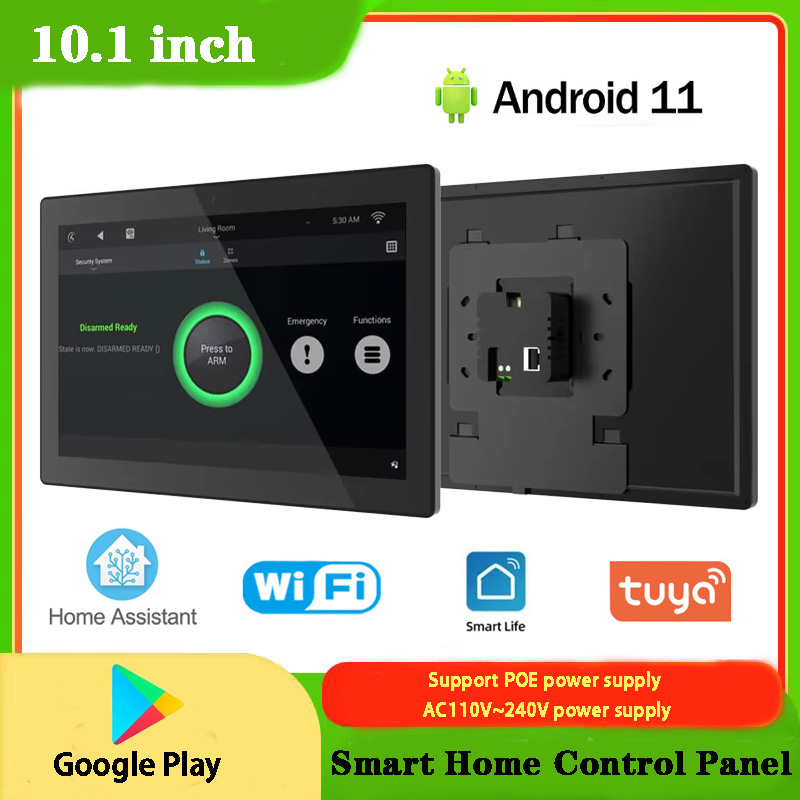 2025 新 10.1 インチ POE タブレットスマートホームコントロールパネル Android 11 OS タッチスクリーンウォールマウントタブレット RS485 86 ウォールマウントボックス