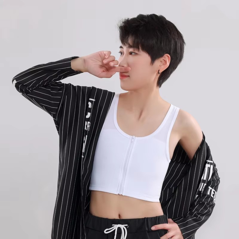 プラスサイズの女性 COS 胸バインダーコルセットタンクトップ胸バインダースポーツベストアスレチックブラジャーフラットシェイパー胸女の子下着