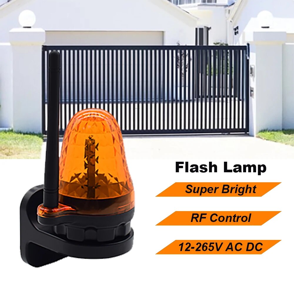 ユニバーサル 12V 24V 220V 屋外 LED 信号警報灯ストロボ点滅ライトウォールマウント緊急警告ランプゲートオープナー用