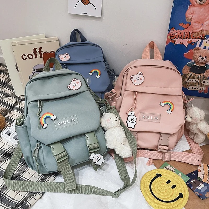 女性のバックパック女子スクールバックパック防水ナイロンファッション日本のカジュアル若い女の子のバッグ女性ミニバックパック