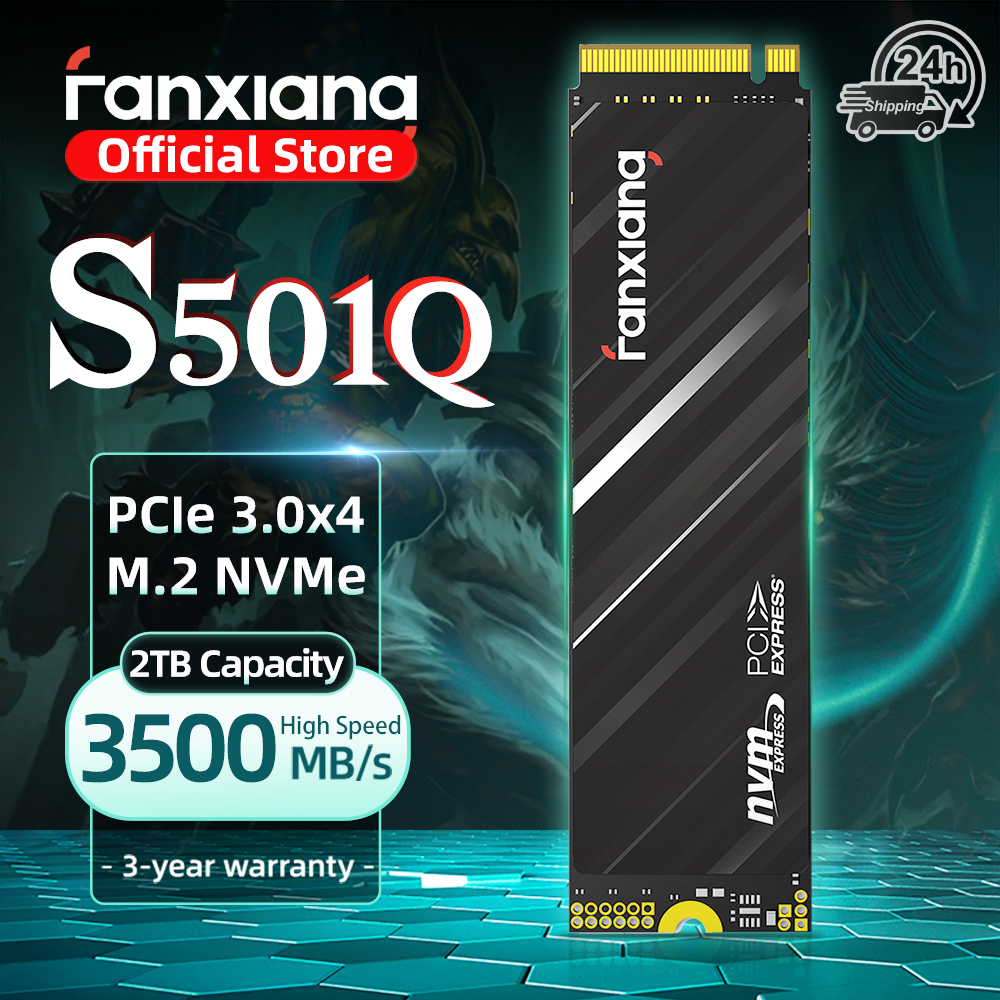 Fanxiang S501Q M.2 SSD ハードディスク 512 ギガバイト 1 テラバイト 2 テラバイト 3500 メガバイト/秒 NVMe M2 SSD 512 ギガバイト PCIe 3.0 内部ソリッドステートドライブラップトップデスクトップ用