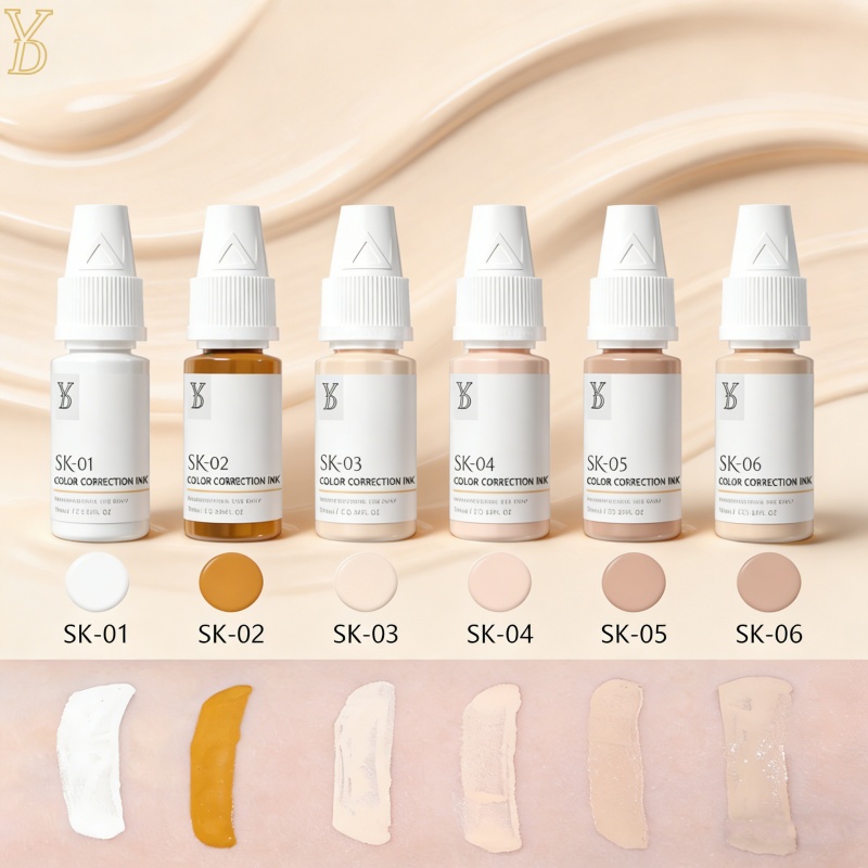 YD Skin Coloring Tattoo Pigments Semi Cream Skin Camouflage Cover Inks Permanent Makeup Women Beauty Scar Mark Restoration 10ML