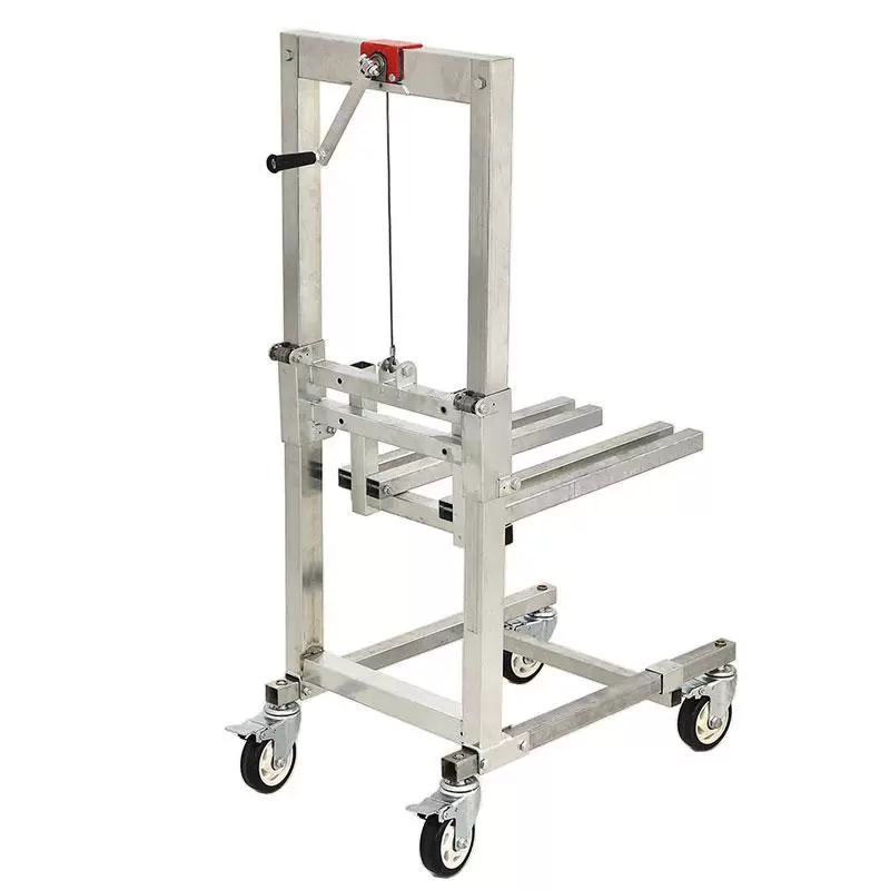 Loading Artifact Lifting Handling Stacker Forklift Lift Portable  Folding Retractable Trolley Bearing 60Kg Adjustable Hand Cart