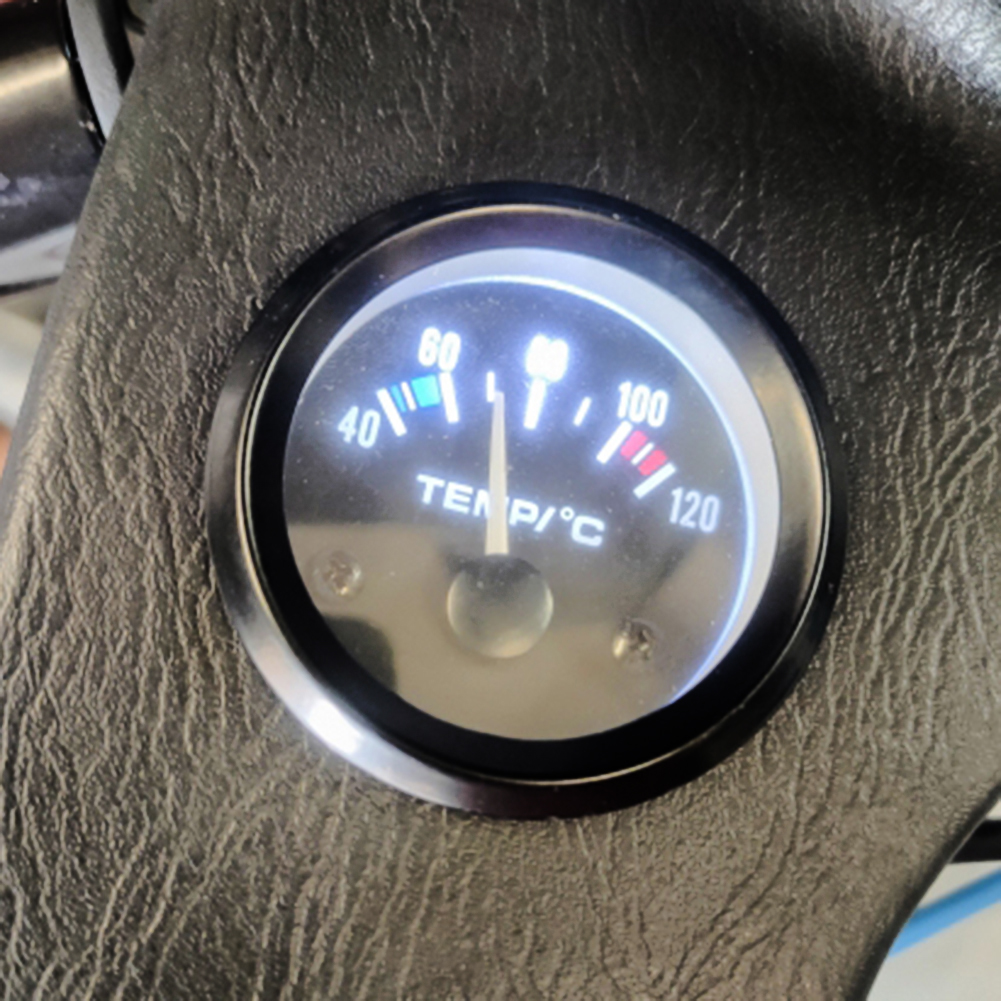 52 ミリメートル自動水温計 40-120 摂氏水温摂氏ゲージ LED 白色光車モーター水温計 12V