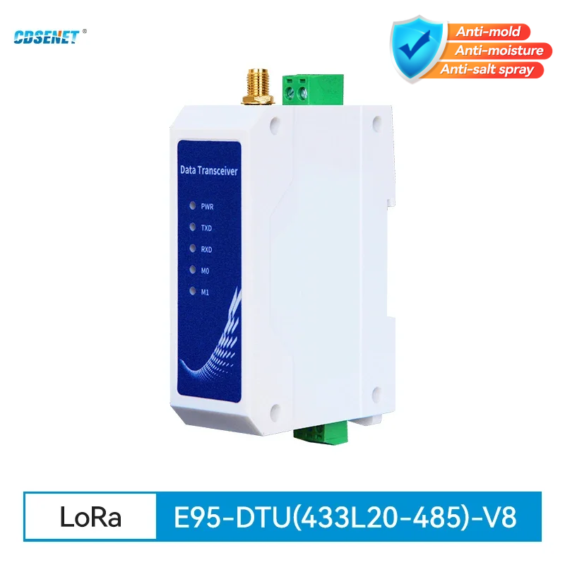 LoRa モジュール 433MHz RS485 半二重 20dBm 長距離 3km Modbus Din レール高性能ワイヤレスデータ伝送リレー LBT