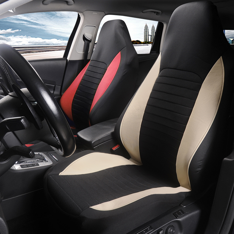 AUTOYOUTH 2 個カーシートカバー通気性フロントオートシートカバー、車のバケットシートプロテクターカバーユニバーサル SUV セダン
