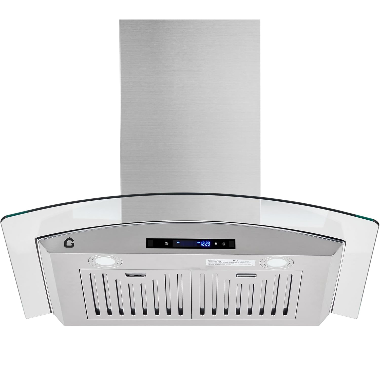 壁掛けレンジフード 30 インチ、450 CFM ダクト/ダクトレス変換可能キッチン換気フード、3 スピード、ジェスチャーセンサー付き