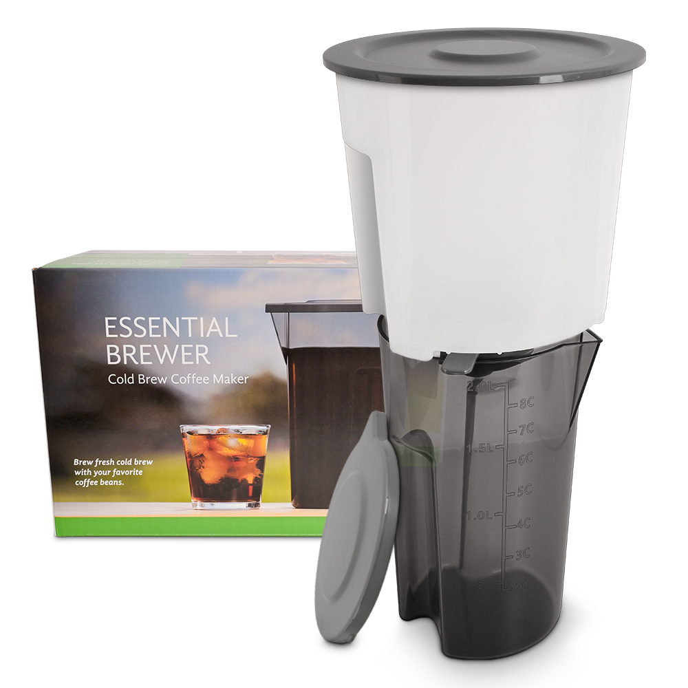 ポータブル水出しコーヒーポット 1.9L 大容量アイスドリップコーヒーフィルターポット紅茶とコーヒー水出しポット