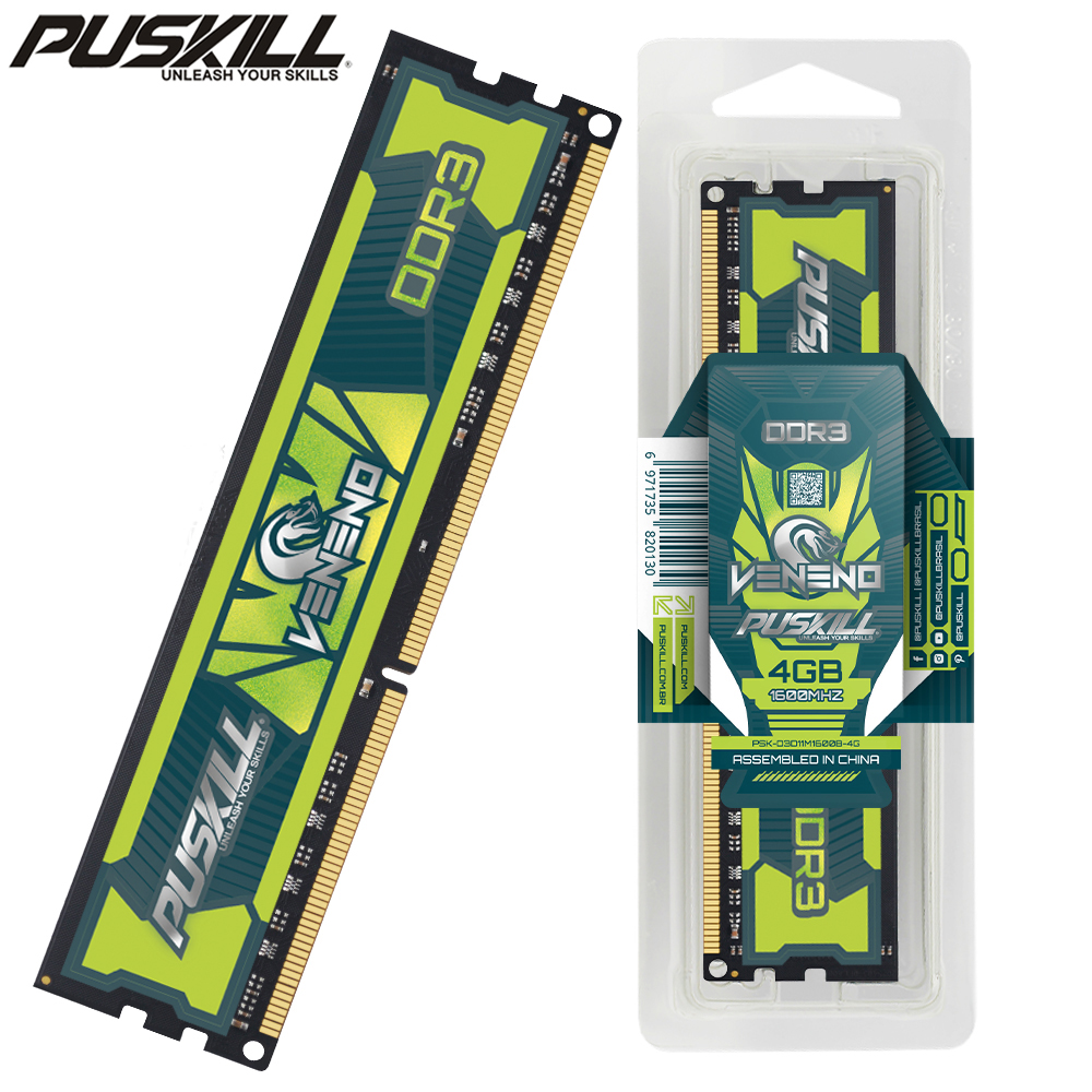 PUSKILL Veneno DDR3 メモリ RAM 8GB 4GB 1.5V 1600MHz 1333MHz 240ピン デスクトップ Udimm DIMM メモリ