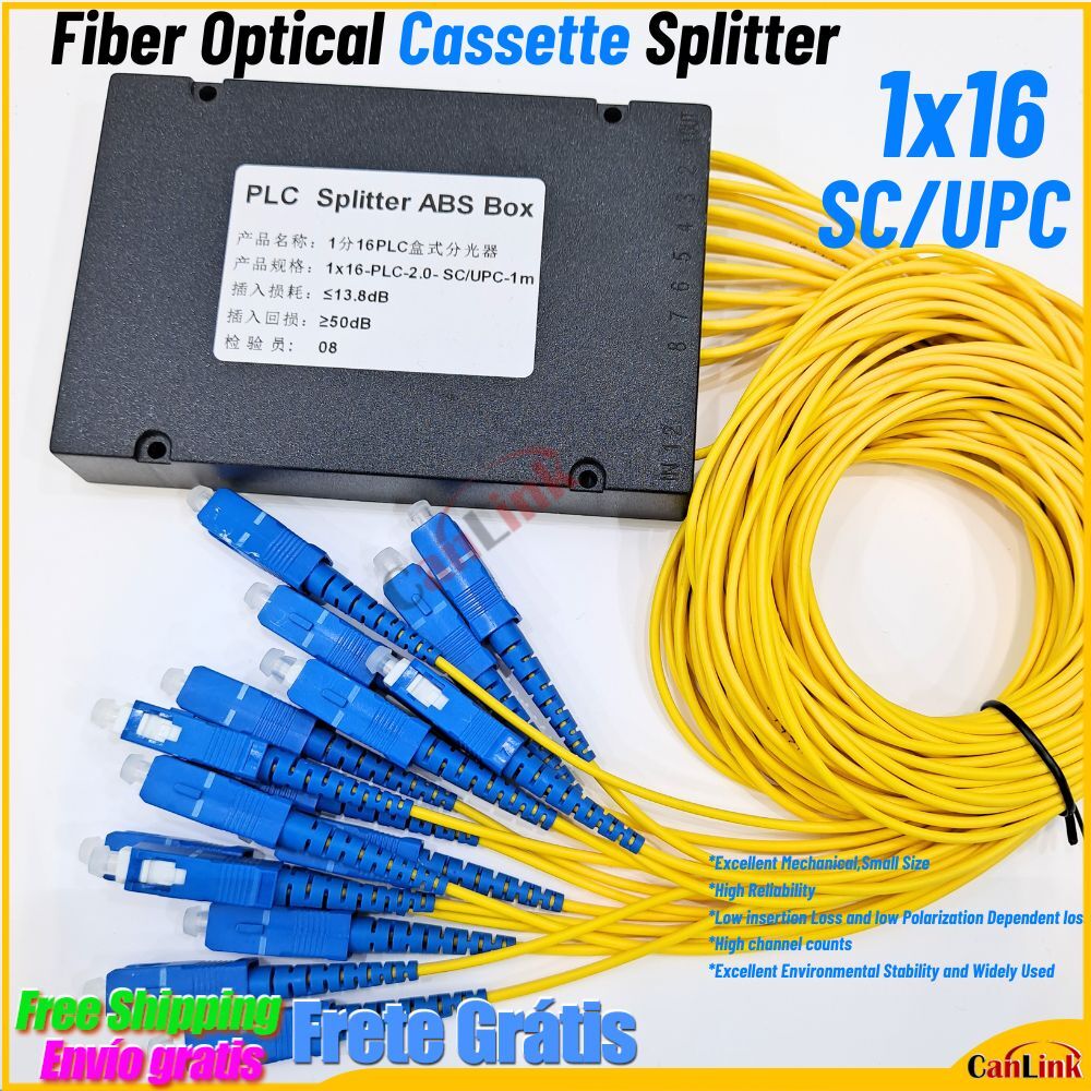 SC/UPC 光ファイバ FTTH スプリッタ FBT 光カプラ 1:16 SC UPC シングルモードシンプレックス 1M PLC 光スプリッタ