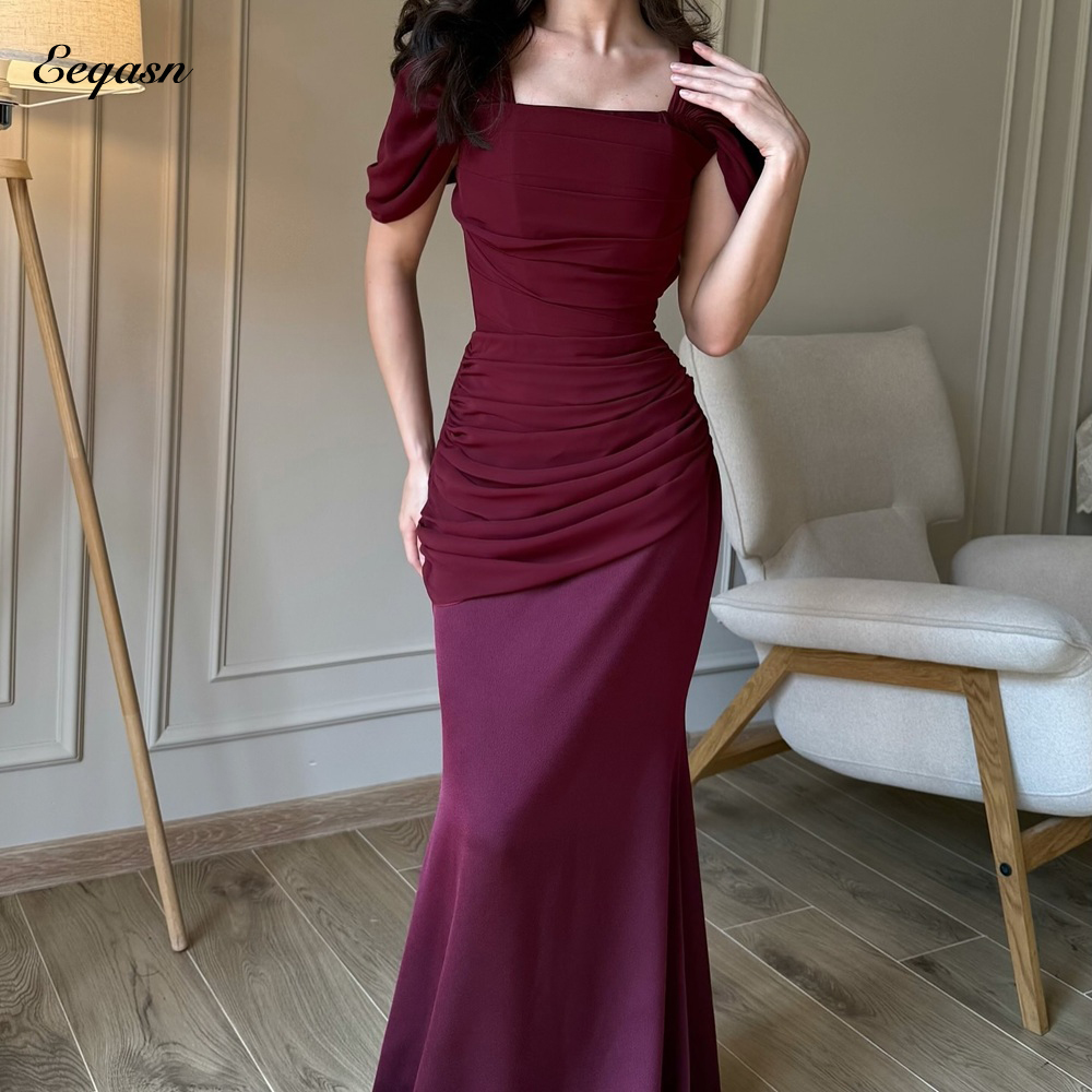 エレガントなイブニングドレスの女性キャップスリーブロングマーメイドパーティードレス特別な日のコルセットバック Vestidos パラ Mujer カスタマイズ