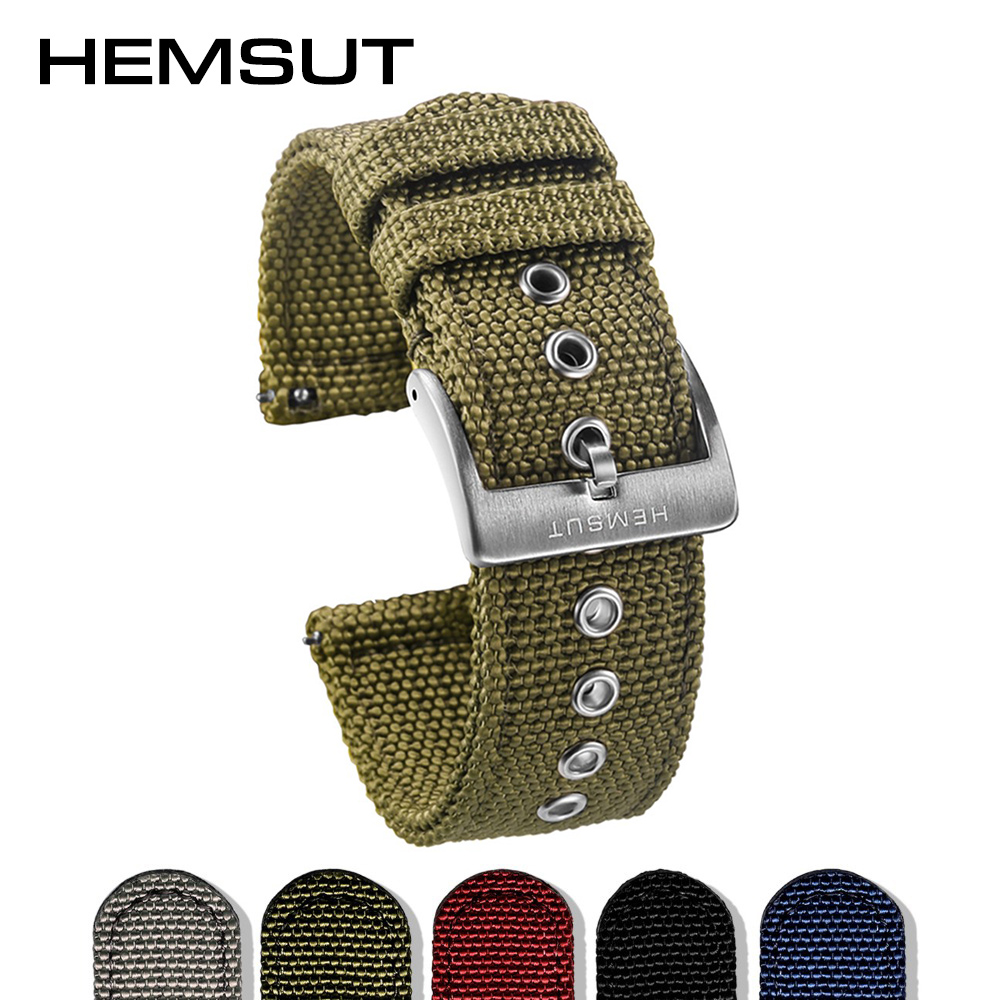 Hemsut 高品質ナイロン時計バンドクイックリリースムーブメントリストストラップ軍事通気性防水 18/20/22/24 ミリメートル