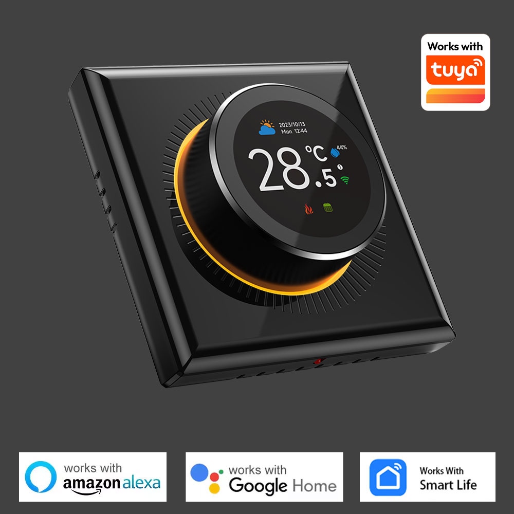 WiFi スマートノブサーモスタット床暖房水ガスボイラーホームルームプログラマブル温度コントローラー Tuya Alexa Google ホーム