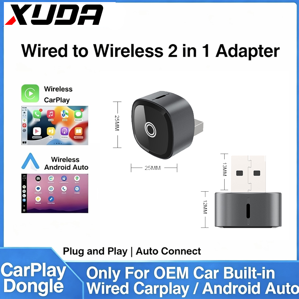 New Wireless CarPlay Android Auto Adapter USB Dongle Smart Mini Box Plug And Play Universal For VW Toyota Nissan Honda Ford Benz