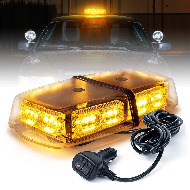 12 V 60 ワット LED 車緊急警告点滅ライト超高輝度アンバー危険磁気ビーコンライト交通安全警報標識