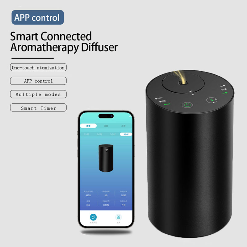 ポータブルカーアロマディフューザーAPP接続フレグランス匂いディストリビューターオフィスホームカーフレグランスディフューザーに適しています