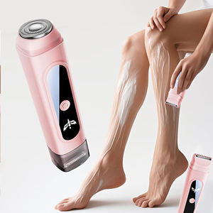 USB充電式脱毛器 ポータブル IPX6防水 女性用ダブルモーターシェーバー ビキニライン、眉毛、顔、脚、脇の下に最適