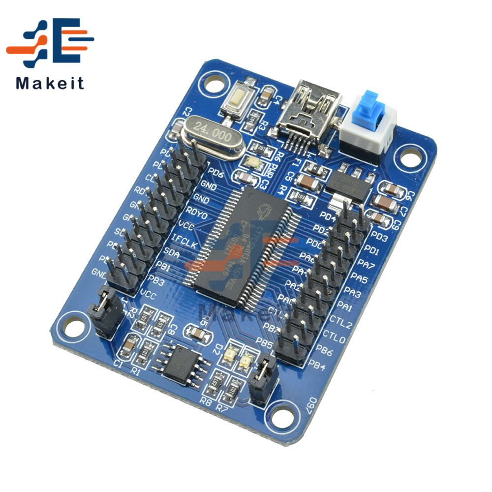 EZ-USB FX2LP CY7C68013A USB コアボード開発ボード USB ロジックアナライザ I2C シリアル SPI インターフェイスモジュールミニ USB
