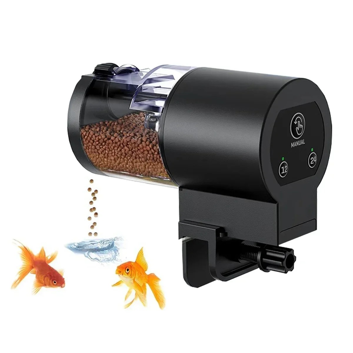 水族館用自動魚フィーダー、100ml容量自動魚フィーダー、セットアップが簡単