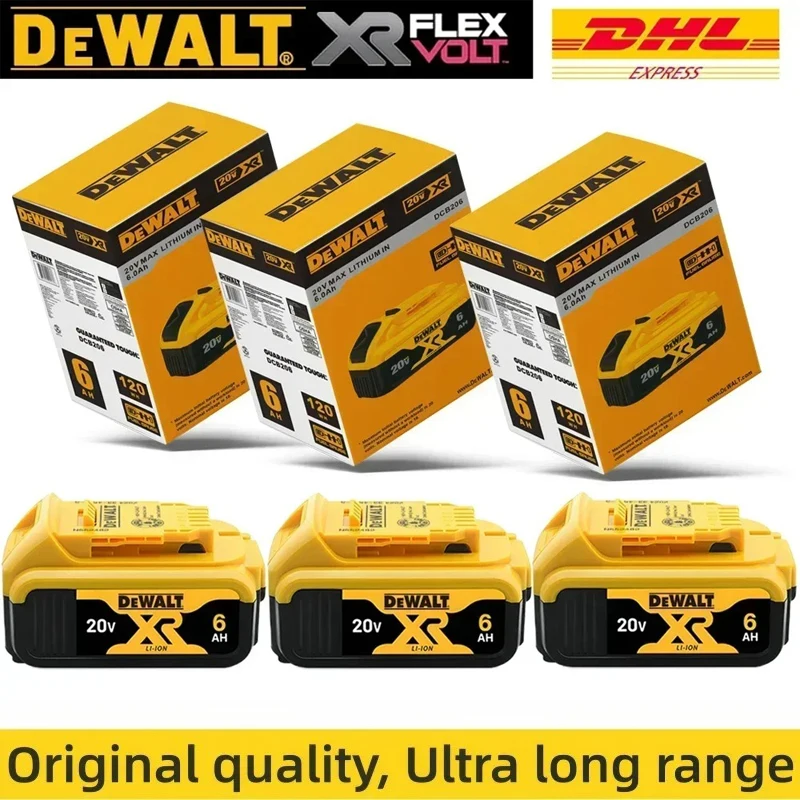 オリジナル Dewalt 20V 6000mAh 電動工具バッテリー DCB206 DCB205 DCB200 DCF887 DCG405 DCD791 DCF922 DCF850 DCD805 工具バッテリー