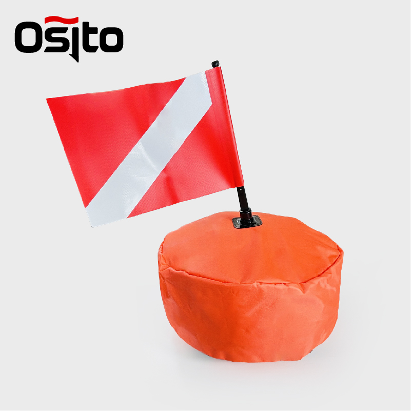 High Visiblity Orange Mini Round Spearfishing Buoy with Inner Tube
