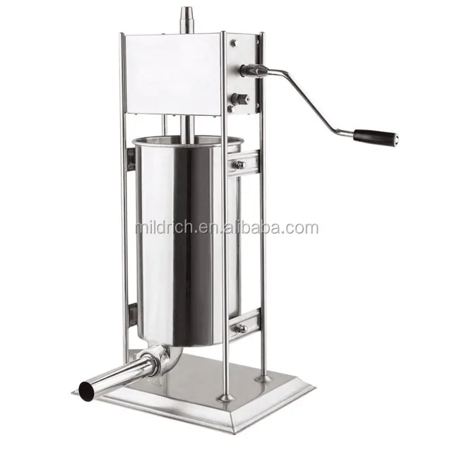 ソーセージ詰め物フィラー 3l/5l/7l/10l ステンレス鋼管付き縦型肉ソーセージ充填機
