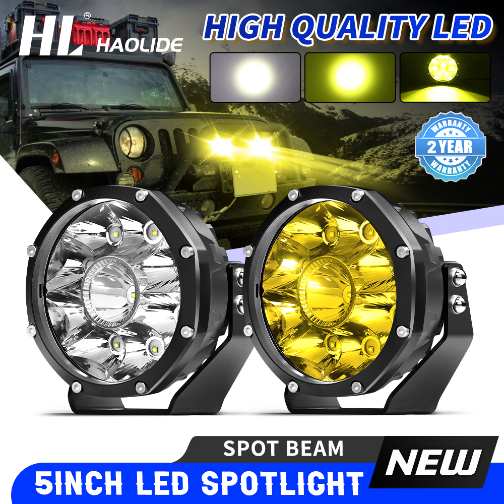 HL 車のハイブリッジサーチライトスポットライト 6000K 3000K LED 作業灯スポットビーム 4x4 駆動 Led オフロード使用車のトラック
