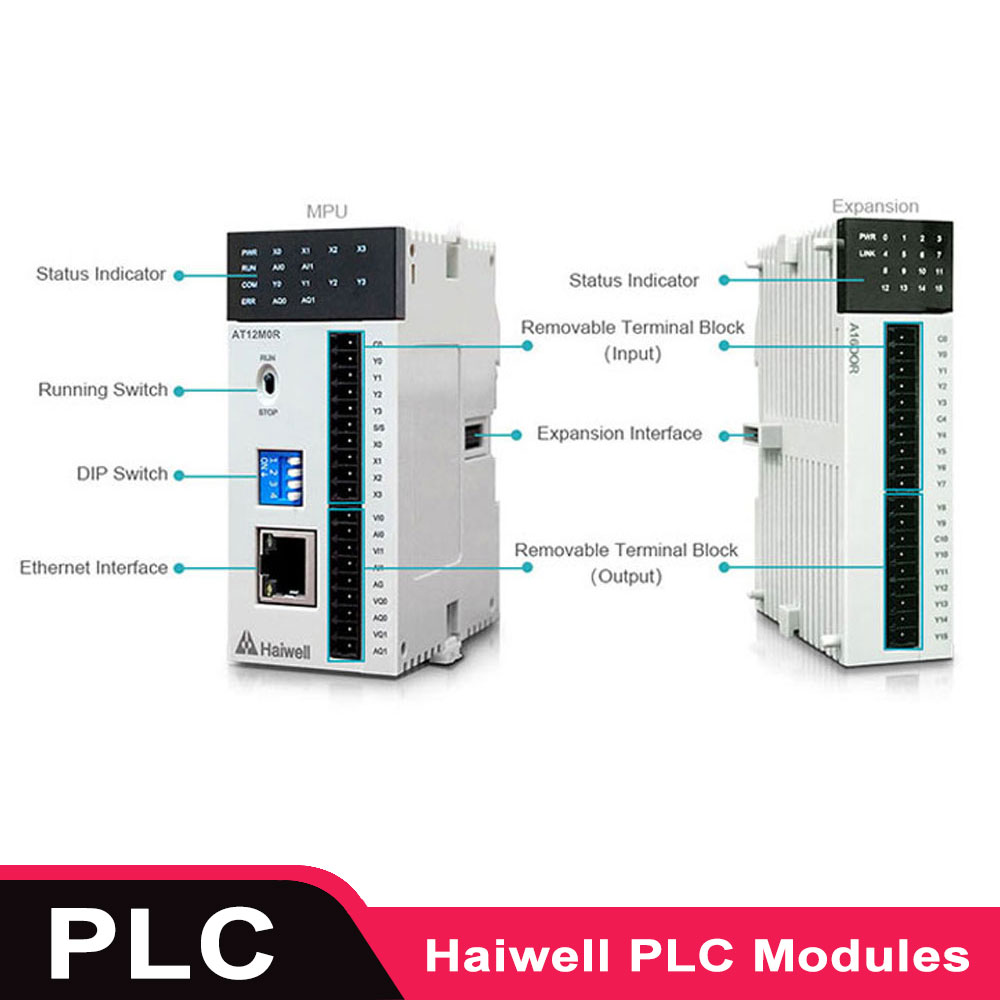 Haiwell PLC デジタル アナログ ロードセル温度 I/O 通信モジュール