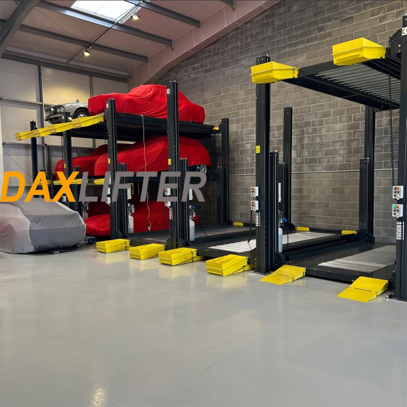 DAXLIFTER 3000kg 負荷トリプルレベル金属鋼油圧ガレージリフト 3 カースタッカー駐車システム