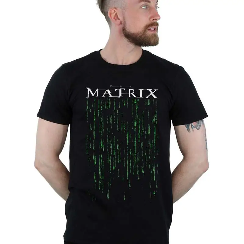 The Matrix メンズ グリーン コード T シャツ