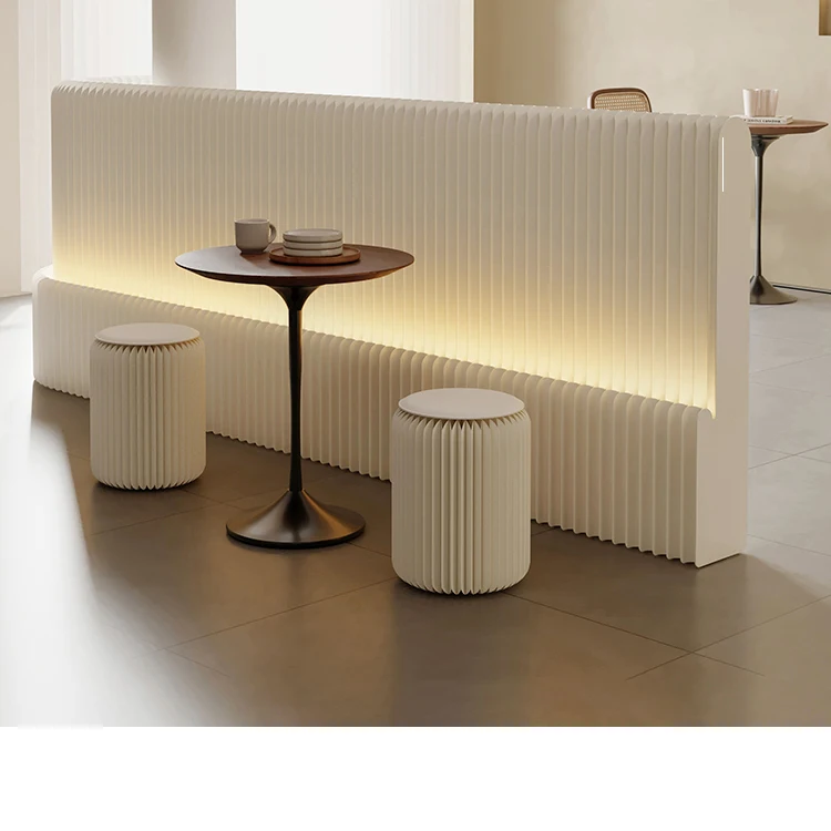 Luminous Folding Paper Wall Divider Half Partition Screen for Living Room Bedroom - Portable Room Dividers with Privacy
