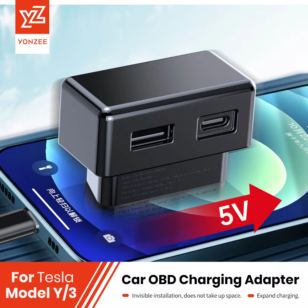 YZ テスラモデル 3/Y/YL/X/S ハイランドジュニパー OBD アダプタ充電テスラ車 obd2 スプリッタ充電アダプタアクセサリー