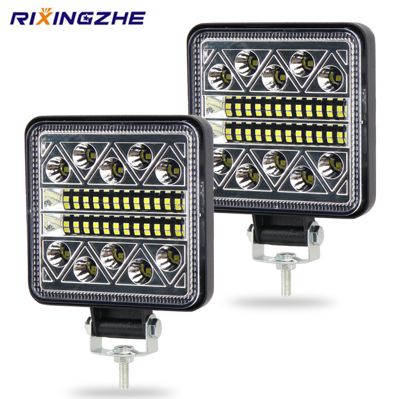 RXZ 102 ワットライトバースポットライト LED ワークライトバー車トラクター SUV トラック運転フォグランプ 3030 LED 34SMD ヘッドライト LED LIGHTBA