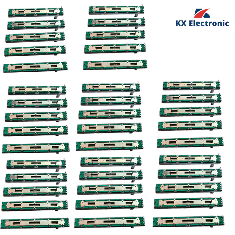 40 個 75 ミリメートルベリンガーミキサーフェーダー A10K A20K A50K B10K D10K ダブルストレートスライドポテンショメータロット A103 B103 A203 A503 D103
